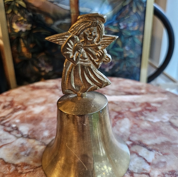 Vintage Brass Angel Bell - Picture 4 of 5